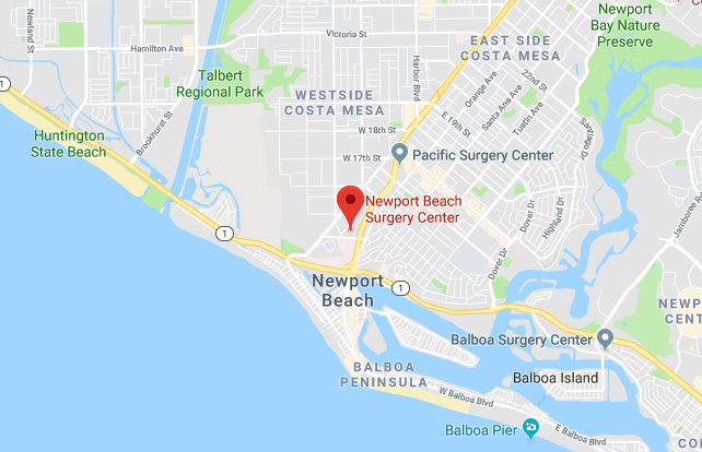 Google map to Newport Beach Surgery Center